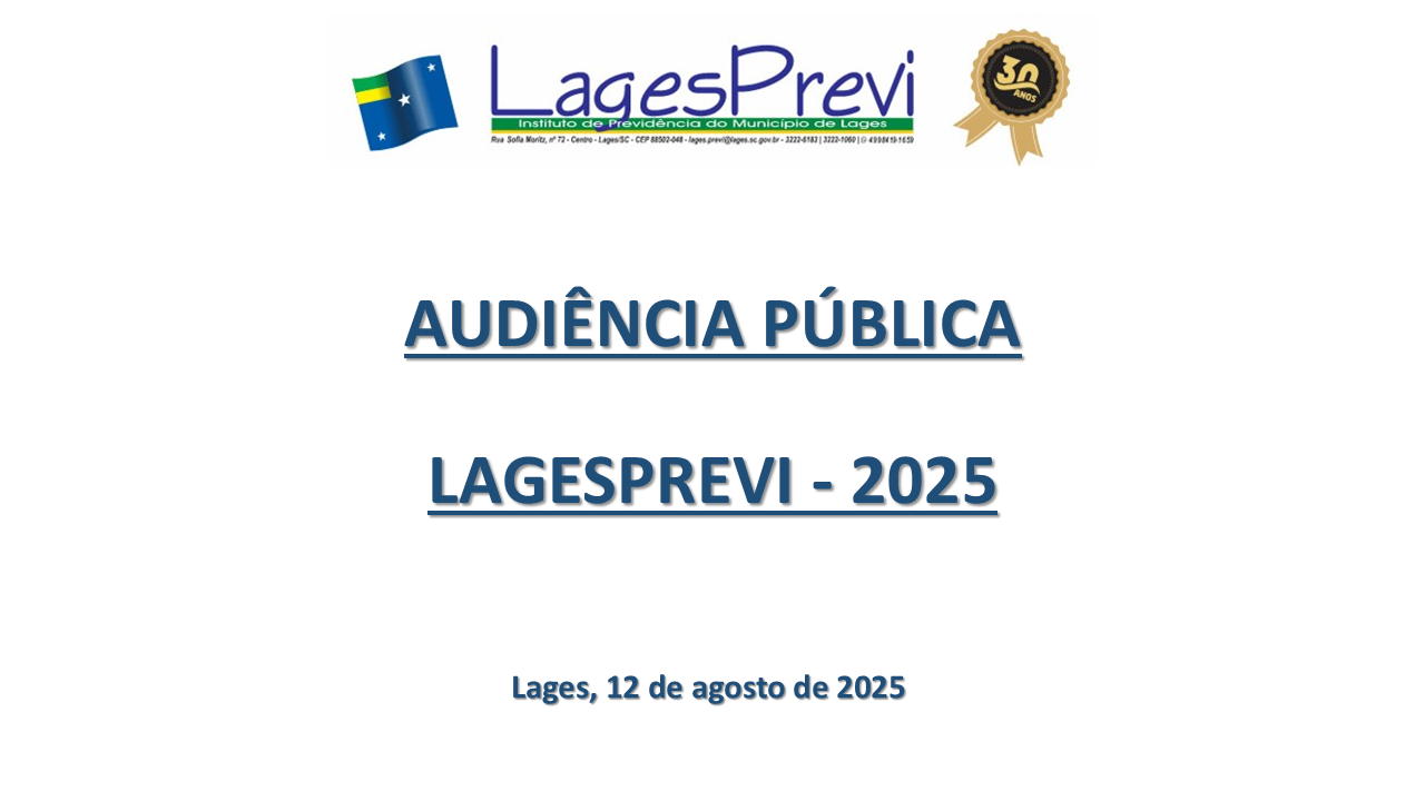 Audiência publica LagesPrevi - 2025